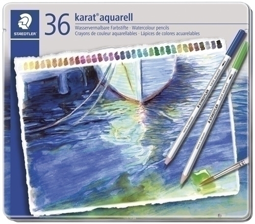 Llapis Aquarel·lables Staedtler 125 Karat Estoig Metall de 36