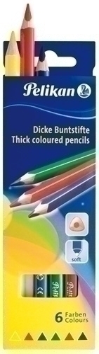 Llapis De Colors Pelikan Triangular Estoig De 6 (Bsd6Dn)
