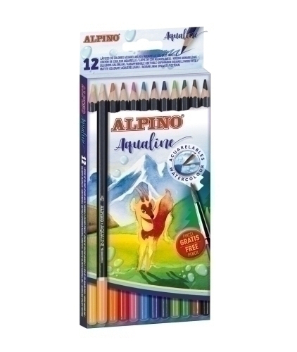 Llapis Aquarelables Alpino Aqualine Estoig De 12