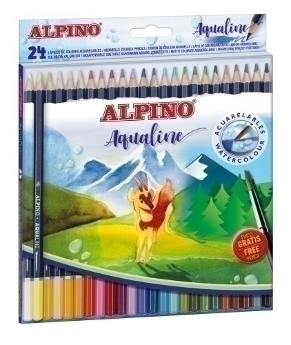 Llapis Aquarelables Alpino Aqualine Estoig De 24