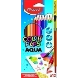 Llapis Aquarelables Maped Color"Peps Estoig De 12 + 1 Pinzell
