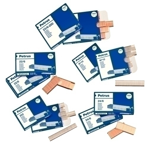 Grapas Petrus 25/10 Galvanizadas Caja De 1000