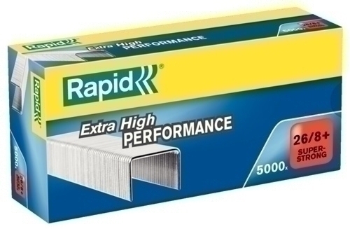Grapas Rapid Super Strong 26/8+ Mm. Galvanizadas Caja De 5000