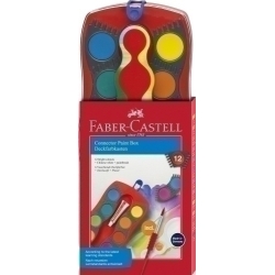 Aquarel·les Faber-Castell Connector Estoig De 12 Colors + Blanc
