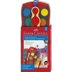 Aquarel·les Faber-Castell Connector Estoig De 24 Colors + Blanc