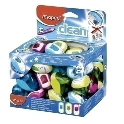 Afilalapis Maped Clean 1 Orifici Colors Assortiment Expositor De 36 Unitats