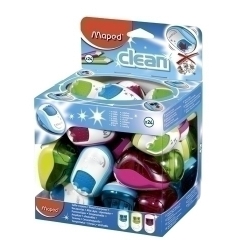 Afilalapis Maped Clean 2 Orifici Colors Assortiment Expositor De 24 Unitats