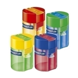 Afilalapis Staedtler C/Dipòsit Transparent (Sort. 4 Colors) Expositor 10