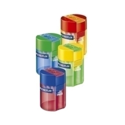 Afilalapis Staedtler Doble C/Dipòsit Transparent (Sort. 4 Colors) Expositor 10