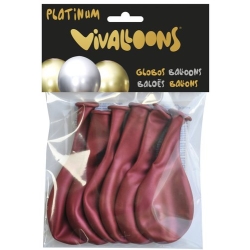 Globus Vivalloons Platinum Vermell Bossa De 6