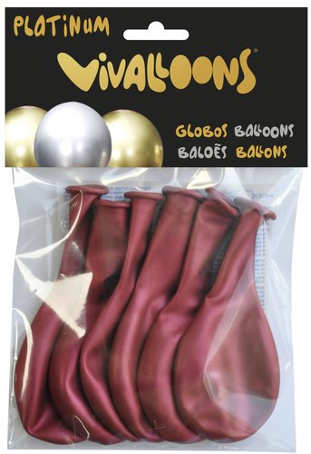 Globus Vivalloons Platinum Vermell Bossa De 6