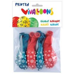 Globus Vivalloons Flocs 5 Cares Vermell/Verd Borsa De 8