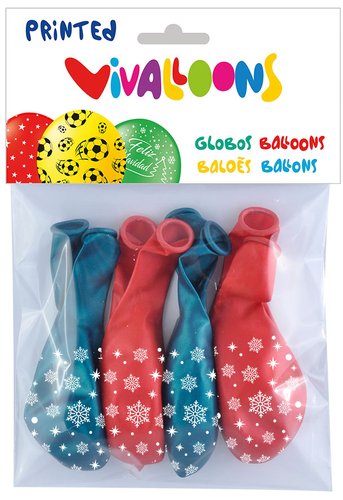 Globus Vivalloons Flocs 5 Cares Vermell/Verd Borsa De 8