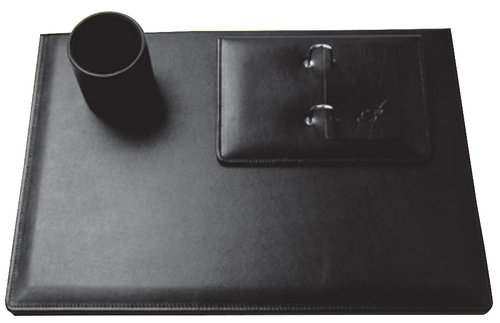 Escribània Nadal Top Line Pell 3 Peces Negre (Vad, Cubilet I Porta-Calendari)