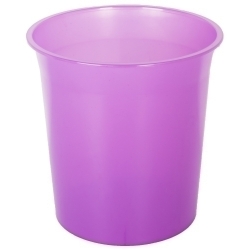 Paperera Plàstic Tancada 16 Litres Traslluït Malva