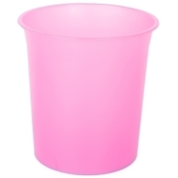 Paperera Plàstic Tancada 16 Litres Traslluït Fucsia