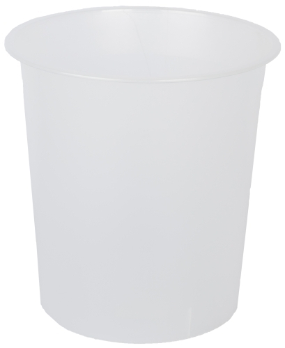 Papelera Plastico Cerrada 16 Litros Traslucido Cristal