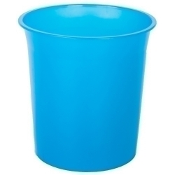 Paperera Plàstic Tancada 16 Litres Traslluït Blau