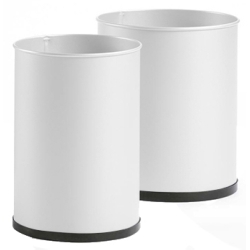 Paperera Planning Sisplamo Basic Metalica Rodona 16 Litres Blanca
