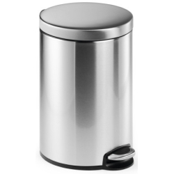 Paperera Durable Metalica Rodona 12 Litres Amb Pedal Inoxidable