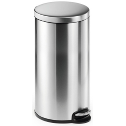 Paperera Durable Metalica Rodona 30 Litres Amb Pedal Inoxidable