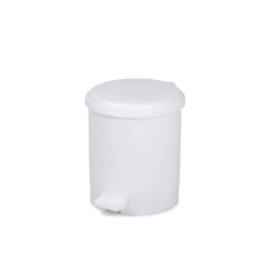 Paperera Plastic Cep Blanca 91946 Amb Tapa Pedal 6 Litres
