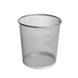 Paperera Forofis Metalica Malla Rodona Platejada