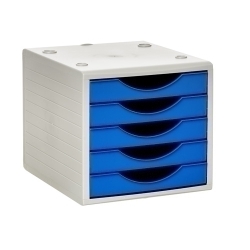 Mòdul 5 Calaixos Archivotec Gris/Blau Mar