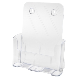 Portafulletons Sobretaula Deflect-O A4 Vertical 1 Compartiment Respatller Alt Cristall