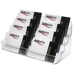 Portatarjetas Sobremesa Deflect-O 8 Compartimentos Horizontal Cristal