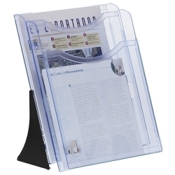 Suport Vertical 2 Safates A4 Archiplay Blau Transparent