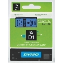Cinta de rotular Dymo Lm D1 7M 19Mm Negre Sobre Blau (45806)