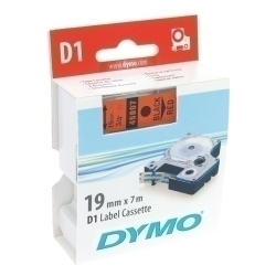 Cinta de rotular Dymo Lm D1 7M 19mm negre sobre vermell (45807)