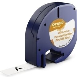 Cinta De Rotular Dymo Letratag Per Roba 2M 12Mm Negre Sobre Blanc (18769)