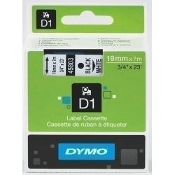 Cinta De rotular Dymo Lm D1 7M 19Mm Negre Sobre Blanc (45803)
