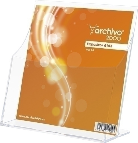 Portafullets A.2000 A4 Vertical 1 Compartiment Premium Cristall