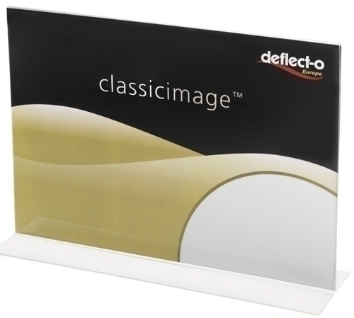 Expositor Sobretaula En Forma De T A4 Horitzontal Cristall