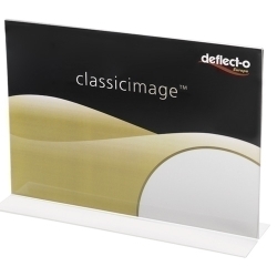 Expositor Sobretaula En Forma De T A5 Horitzontal Cristall