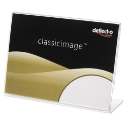 Expositor Sobretaula En Forma De L A8 Horitzontal Cristall