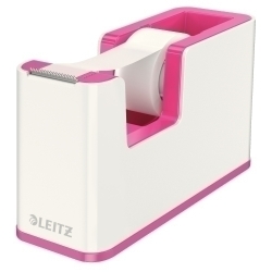 Porta-rotlles Leitz Wow Dualc/Cinta Fucsia I Blanc