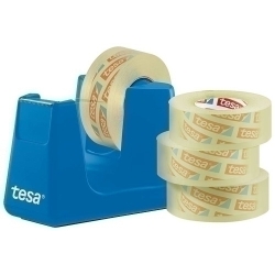 Porta-rotlles Tesa 33 M Easy Cut Smart Blau + Tesafilm Transparent 4 Rotlles