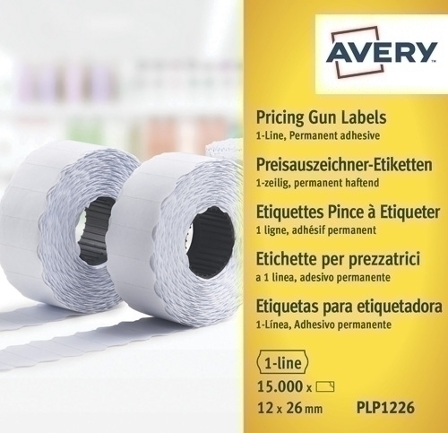 Etiquetes De Preus Avery Adh.Permanent 26X12 Mm Blanc Rollo 1.500 Uts.