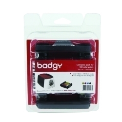 Kit Cinta Badgy Color Ymcko Per 100 Impressions + 100 Targetes Pvc Gruixudes 0,76 Mm