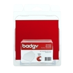 Targeta Badgy Pvc Per a Impressió Blanca Fina 0,50 Mm. Pack de 100