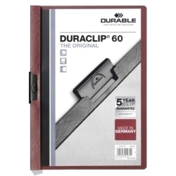 Dossier Clip Duraclip Pvc A4 2209 Pinça Metall 60H Bordeus