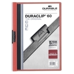 Dossier Clip Duraclip Pvc A4 2209 Pinça Metall 60H Vermell