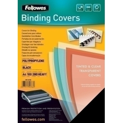 Tapa D'Enquadernar Fellowes A4 0,28 Mm Pp Op.Negro Caixa De 100