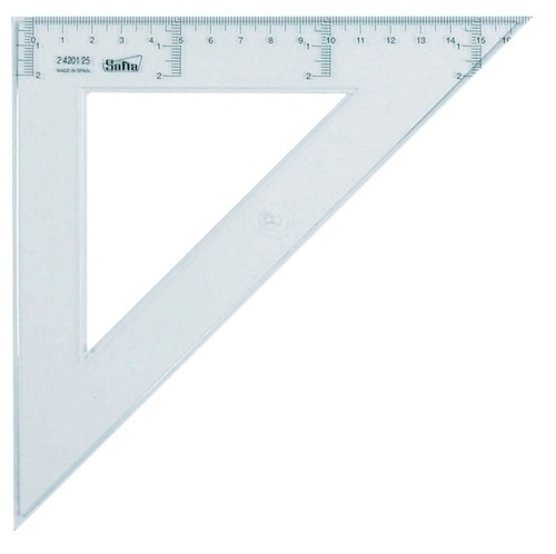 Esquadra Cristall Safta 25 Centimetres
