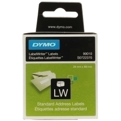 Etiquetes Dymo Label Writer 28X89 Mm Pack 2 Rotlles 130 Uts.Paper Blanc Direccio (99010)
