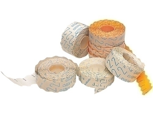 Etiquetes De Preus Meto Nº2 Adh. Normal 22X12 Mm Taronja Fluor Rotllo 1.500 Uts.